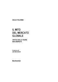 cover of the book Il mito del mercato globale. Critica delle teorie neoliberiste