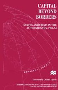 cover of the book Capital beyond Borders: States and Firms in the Auto Industry, 1960–94