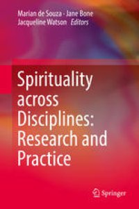 cover of the book Spirituality across Disciplines: Research and Practice: