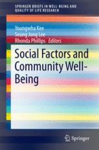 cover of the book Social Factors and Community Well-Being