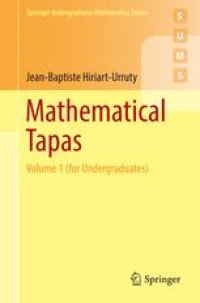 cover of the book Mathematical Tapas: Volume 1 (for Undergraduates)