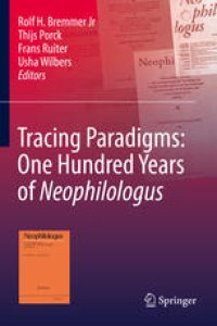 cover of the book Tracing Paradigms: One Hundred Years of Neophilologus