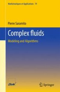 cover of the book Complex fluids: Modeling and Algorithms