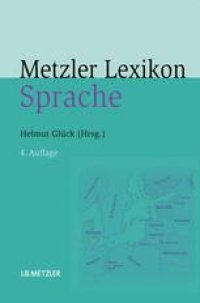 cover of the book Metzler Lexikon Sprache