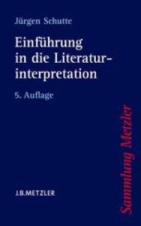 cover of the book Einführung in die Literaturinterpretation