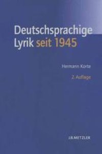 cover of the book Deutschsprachige Lyrik seit 1945