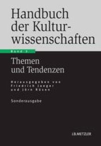 cover of the book Handbuch der Kulturwissenschaften: Band 3: Themen und Tendenzen