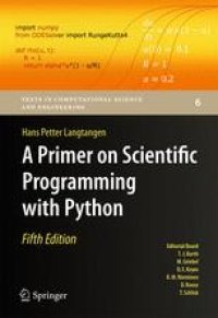 cover of the book A Primer on Scientific Programming with Python