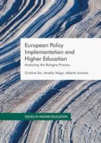 cover of the book European Policy Implementation and Higher Education: Analysing the Bologna Process