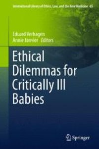 cover of the book Ethical Dilemmas for Critically Ill Babies