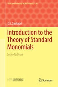 cover of the book Introduction to the Theory of Standard Monomials: Second Edition