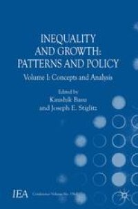 cover of the book Inequality and Growth: Patterns and Policy: Volume I: Concepts and Analysis