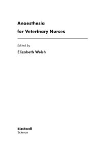 cover of the book Anaesthesia for Veterinary Nurses