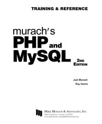 cover of the book Murach’s PHP and MySQL : training & reference