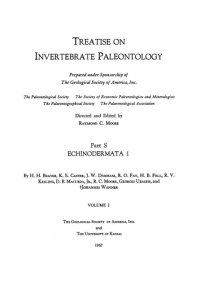 cover of the book Treatise on Invertebrate Paleontology - Part S - Echinodermata 1