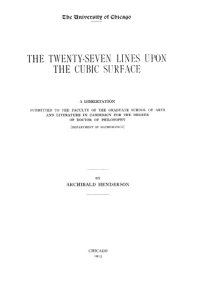 cover of the book The Twenty-Seven Lines Upon the Cubic Surface