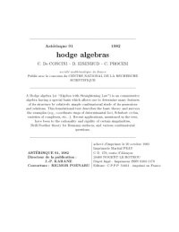 cover of the book Hodge algebras