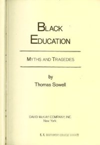 cover of the book Black Education: Myths and Tragedies