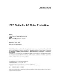 cover of the book IEEE guide for AC motor protection