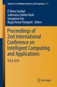 cover of the book Proceedings of 2nd International Conference on Intelligent Computing and Applications: ICICA 2015