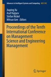 cover of the book Proceedings of the Tenth International Conference on Management Science and Engineering Management