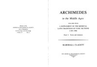 cover of the book Archimedes in the Middle Ages, Vol. 4: A supplement on the Medieval Latin traditions of conic sections (1150-1566). Part i