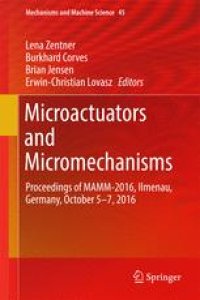 cover of the book Microactuators and Micromechanisms: Proceedings of MAMM-2016, Ilmenau, Germany, October 5-7, 2016