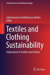 cover of the book Textiles and clothing sustainability: implications in textiles and fashion