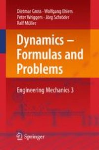 cover of the book Dynamics – Formulas and Problems: Engineering Mechanics 3