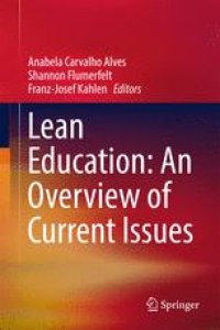 cover of the book Lean Education: An Overview of Current Issues