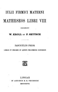 cover of the book Matheseos libri VIII