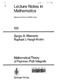 cover of the book Mathematical theory of Feynman path integrals