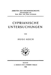 cover of the book Cyprianische Untersuchungen