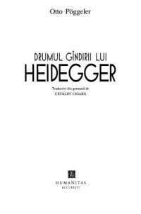 cover of the book Drumul gîndirii lui Heidegger