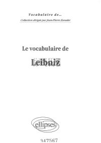 cover of the book Le Vocabulaire de Leibniz