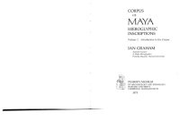 cover of the book Corpus of Maya Hieroglyphic Inscriptions 1