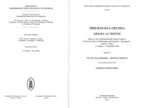 cover of the book Origeniana Decima. Origen as writer. Papers of the 10th international Origen congress (Kraków, Poland 31 August–4 September 2009)