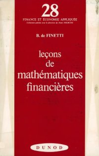 cover of the book Leçons de mathématiques financières