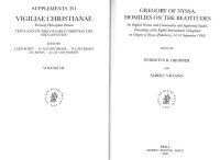 cover of the book Gregory of Nyssa, Homilies on the Beatitudes : an English version with commentary and supporting studies : proceedings of the Eighth International Colloquium on Gregory of Nyssa, Paderborn, 14-18 September 1998