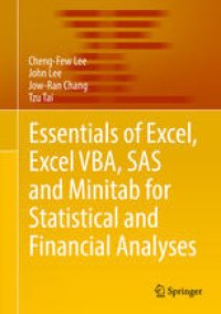 cover of the book Essentials of Excel, Excel VBA, SAS and Minitab for Statistical and Financial Analyses