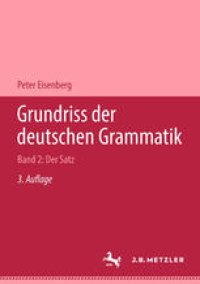 cover of the book Grundriss der deutschen Grammatik: Band 2: Der Satz