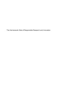 cover of the book The hermeneutic side of responsible research and innovation