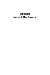 cover of the book Applied impact mechanics