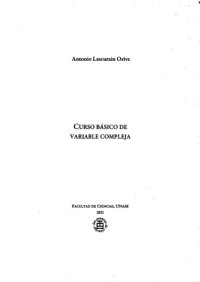 cover of the book Curso de Variable Compleja