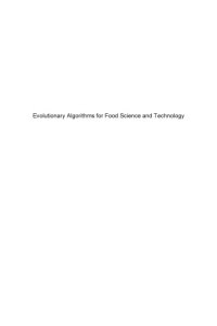 cover of the book Evolutionary algorithms for food science and technology