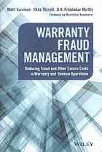 cover of the book Warranty fraud management : reducing fraud and other excess costs in warranty and service operations