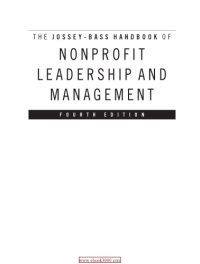 cover of the book The Jossey-Bass handbook of nonprofit leadership and management