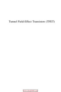 cover of the book Tunnel field-effect transistors (TFET) : modelling and simulations