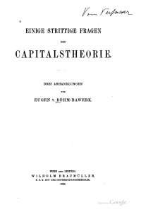 cover of the book Einige strittige Fragen der Capitalstheorie: Drei Abhandlungen