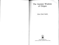 cover of the book The Ancient Wisdom of Origen